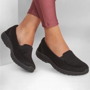 Skechers Reggae Fest Black Slip-On Shoes 7.5